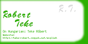 robert teke business card